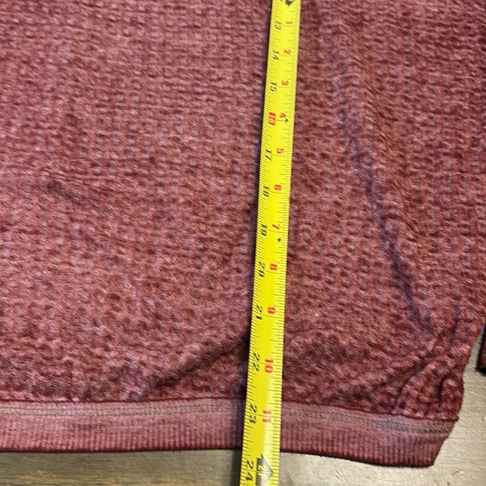 We The Free South Side Thermal Top Small V Neck Oversized Waffle Knit Ribbed - Picture 2 of 7